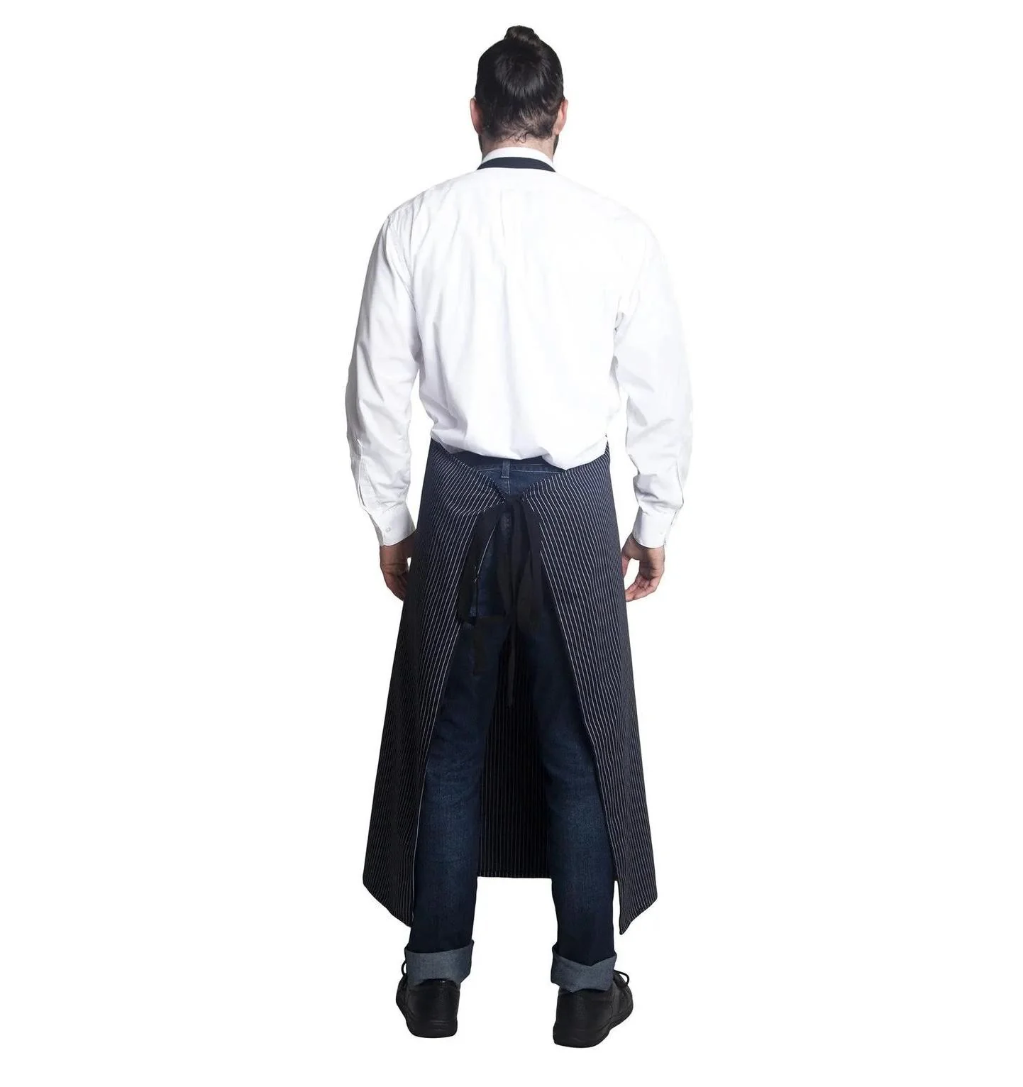 Bragard Travel Black With Pinstripe Bib Chef Apron - Image 3