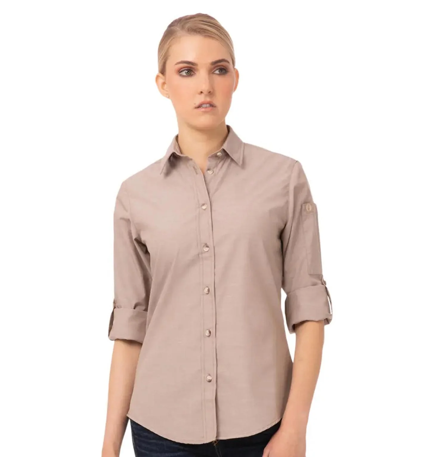 Chef Works Women's Chambray Dress Shirt - Image 3