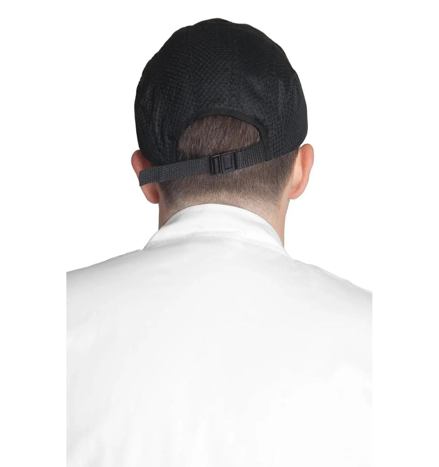 Fiumara Apparel Cool Vent Fitted Chef Cap - Adjustable Black Culinary Hat - Image 3