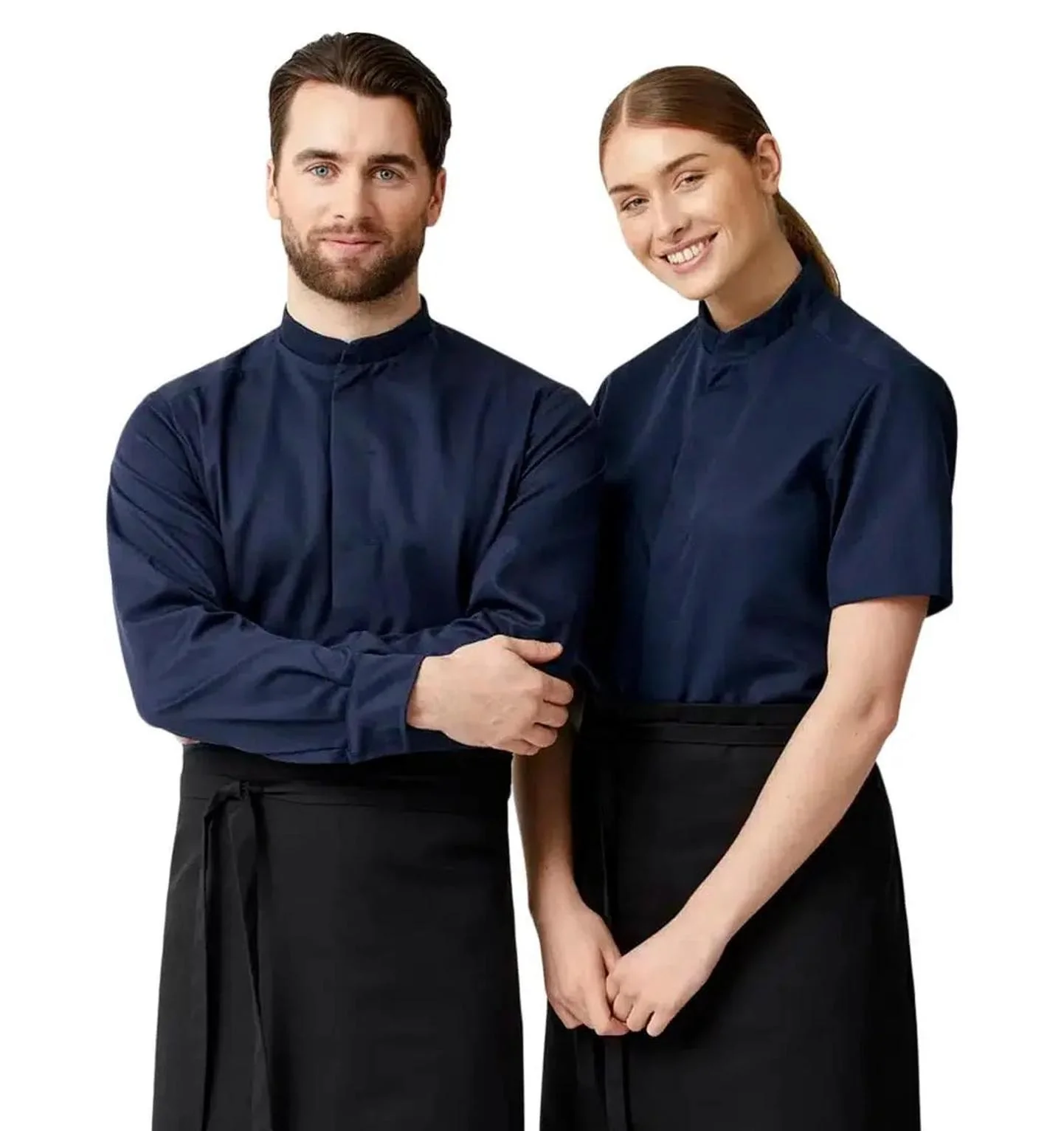 Kentaur 25242 Tencel Chef Jacket/Service Sailor Blue Shirt - Image 3