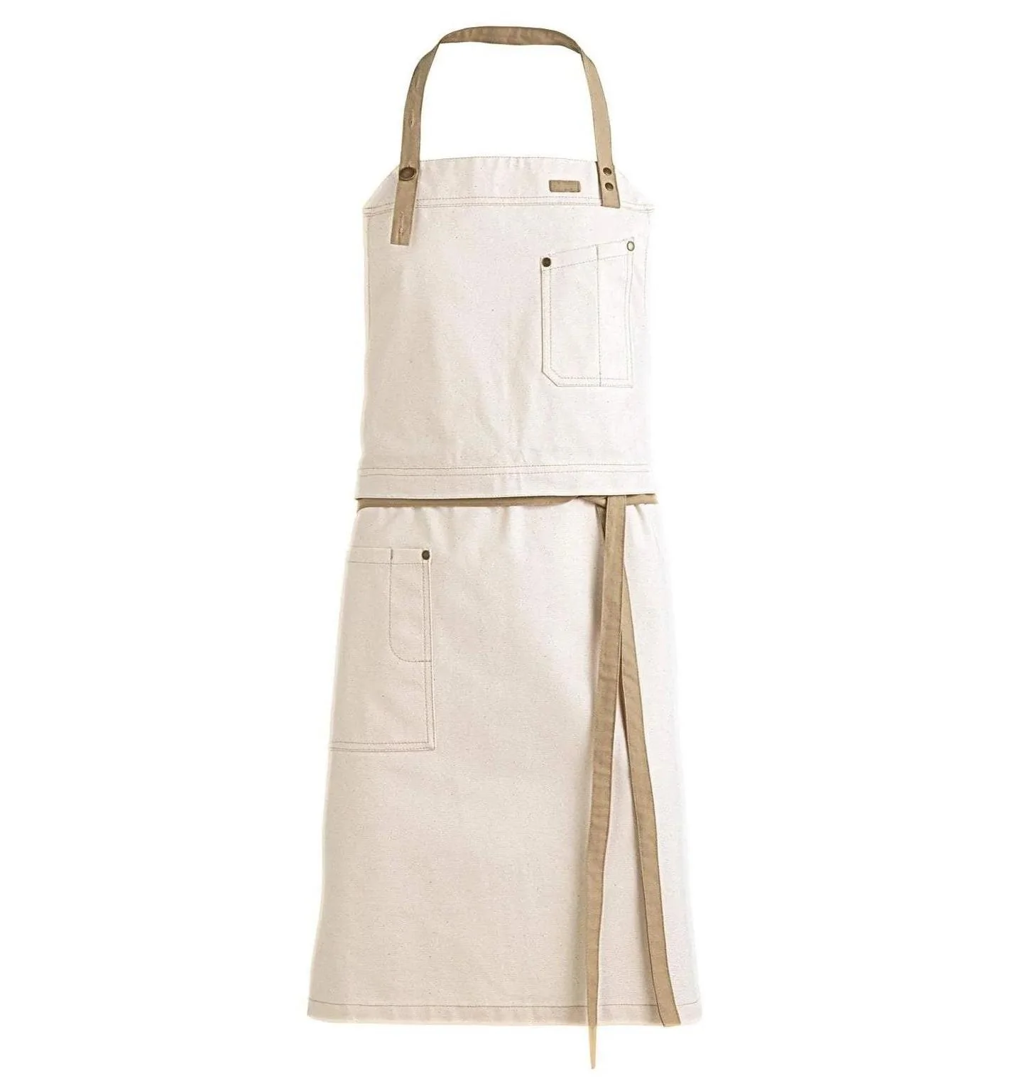 Kentaur 30360 Dark Grey Raw Bib Apron - Image 11