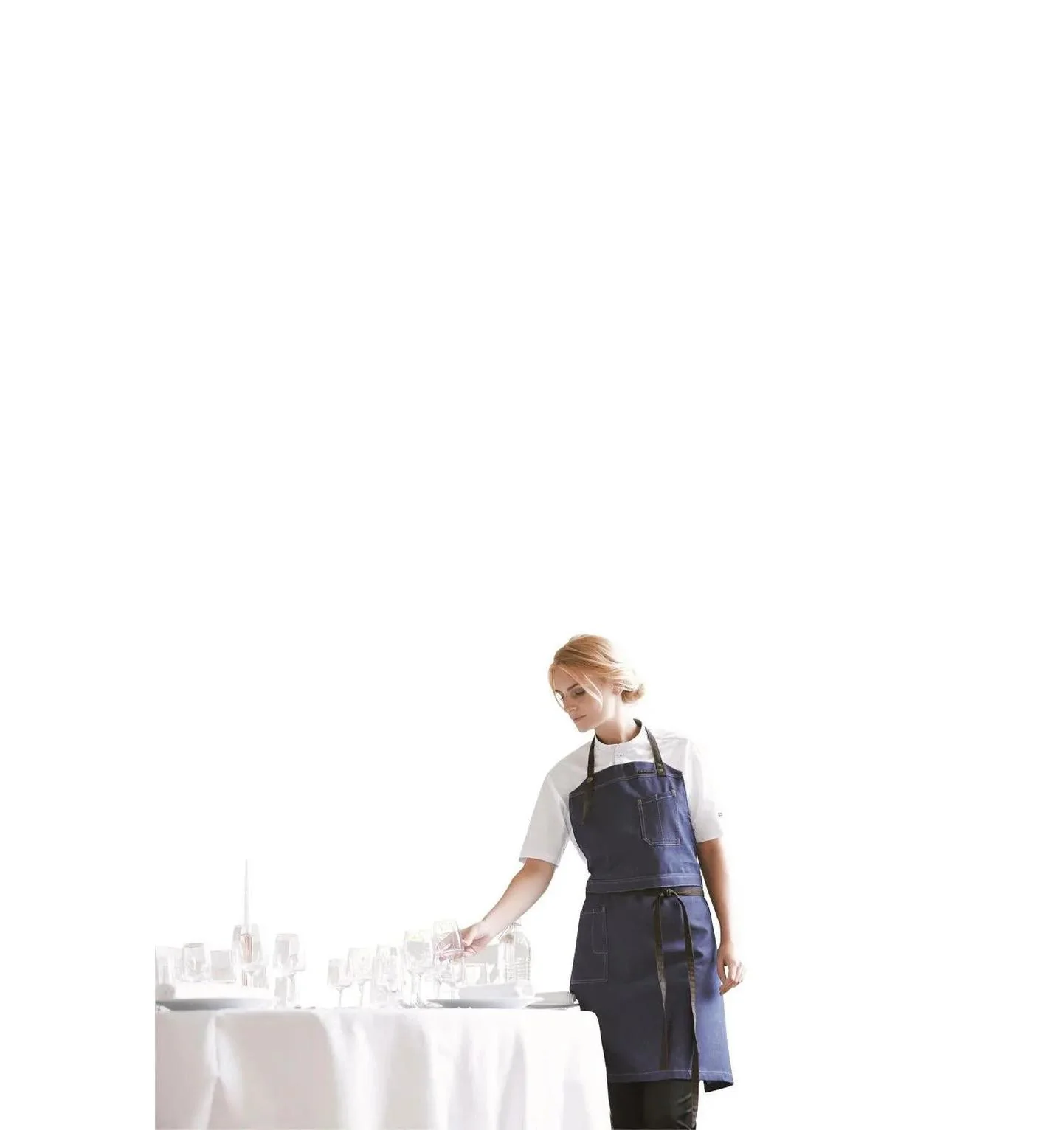 Kentaur 30360 Dark Grey Raw Bib Apron - Image 19