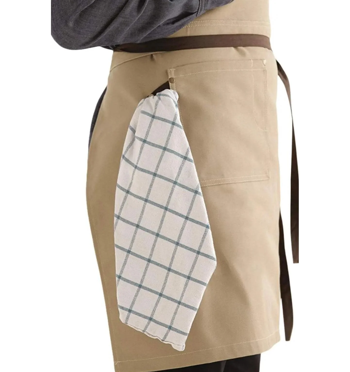 Kentaur 30360 Dark Navy Chef Apron - Image 6