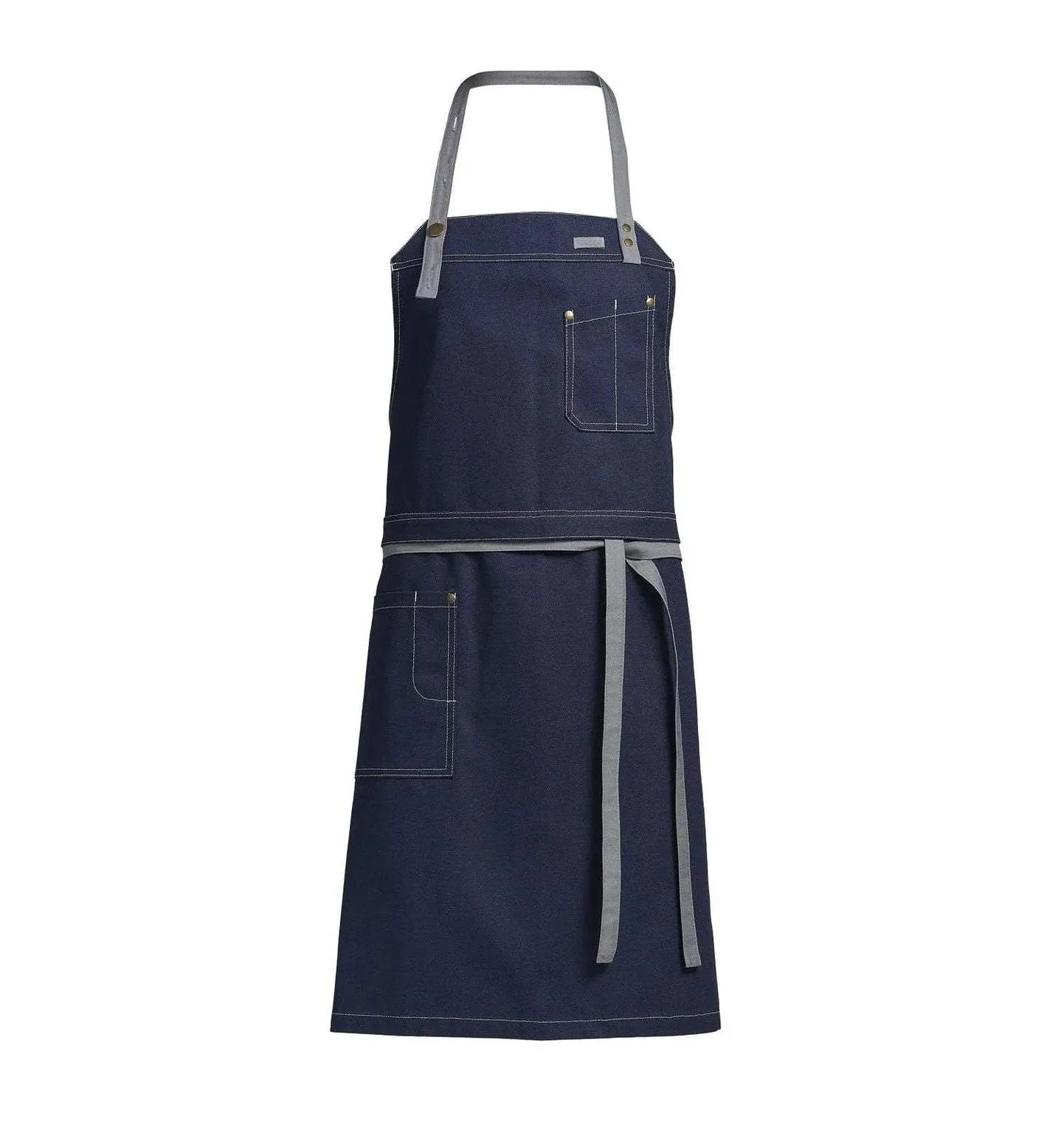 Kentaur 30360 Khaki Raw Bib Apron Restaurant Apron - Image 8