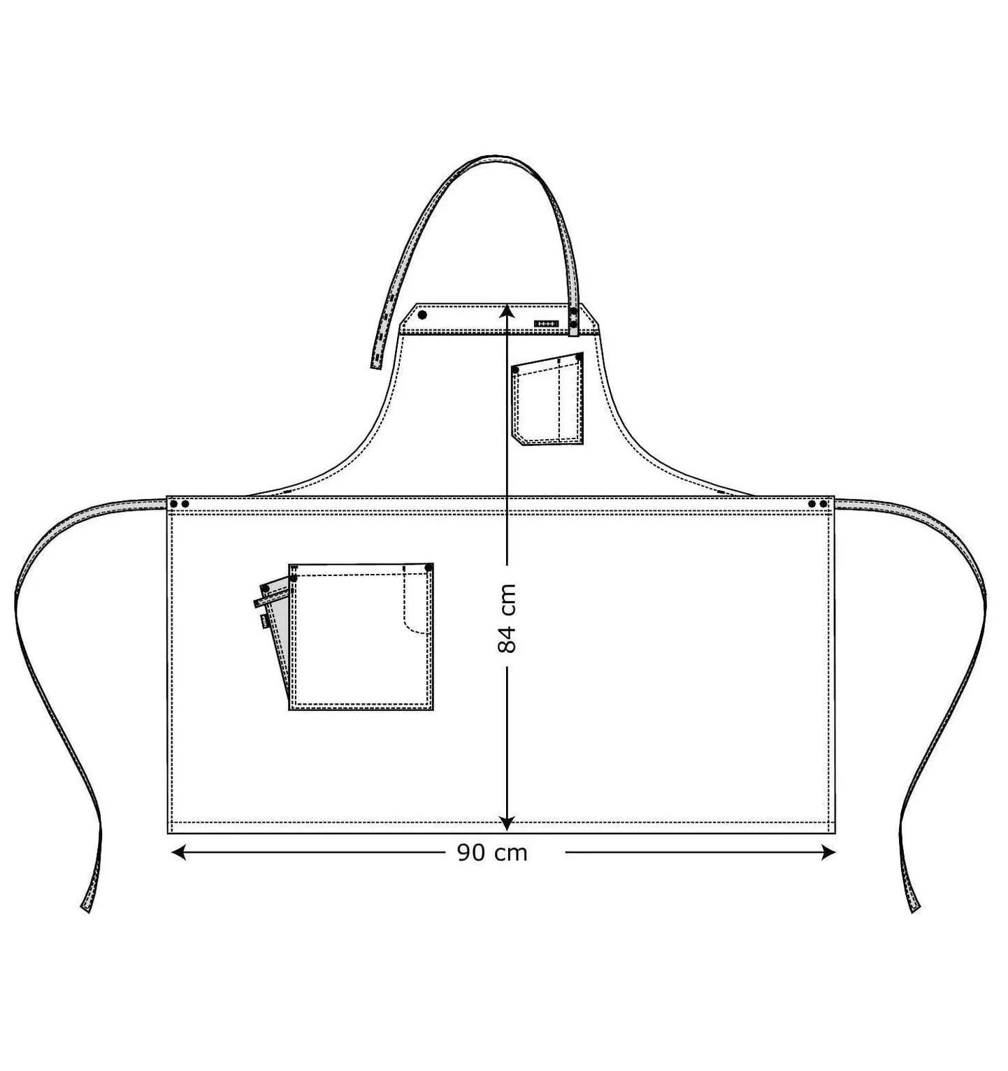 Kentaur 30360 Raw Bib Apron - Image 23